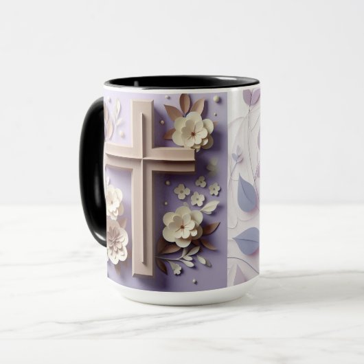 Lila Tasse mit Schokolade (Vorderseite Links)