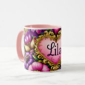 LILA ~ Tasse personalisiert ~ zany ungewöhnlich (Vorderseite Links)