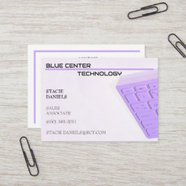 Lila Tastaturinformationstechnologie Visitenkarte