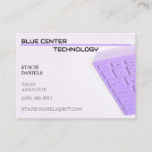 Lila Tastaturinformationstechnologie Visitenkarte (Vorderseite)