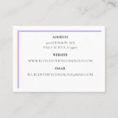 Lila Tastaturinformationstechnologie Visitenkarte (Rückseite)