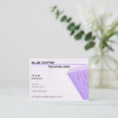 Lila Tastaturinformationstechnologie Visitenkarte (Stehend Vorderseite)