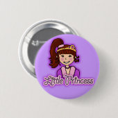 lila Taste "Little Princess" Button (Vorne & Hinten)