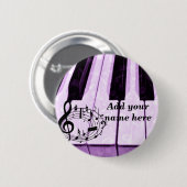 Lila Tasten und Musiknoten_ Button (Vorne & Hinten)