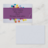 Lila Tasten Visitenkarte 8,5 cm x 5,5 cm (Vorne/Hinten)