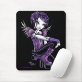 Lila Tätowierungs-Engel Mousepad Monica (Mit Mouse)