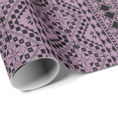 Lila Tatreez Print Geschenkpapier (Rolleneckpunkt)