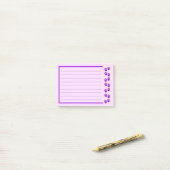 Lila Tatzen-Druck-Post-Itanmerkungen Post-it Klebezettel (Auf Schreibtisch)