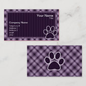 Lila Tatzen-Druck Visitenkarte (Vorne/Hinten)
