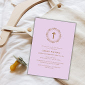 Lila Taufe der klassischen Kranken Einladung