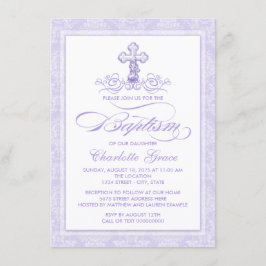 Lila Taufe Einladung