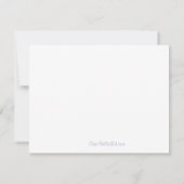 Lila Taufrolle für Baby-Mädchen Einladung (Rückseite)