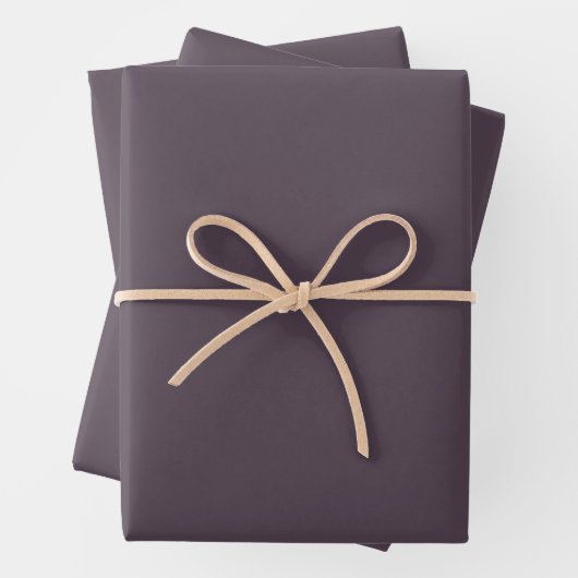 Lila Taupe-Solid-Farbe Geschenkpapier Set (Beispiel)