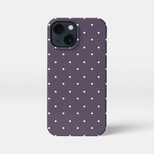 Lila Taupe und weiße Polka Dots Telefonfälle iPhone Hülle (Rückseite)