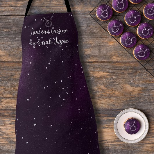 Lila Taurus Zodiac Signature Constellation Schürze
