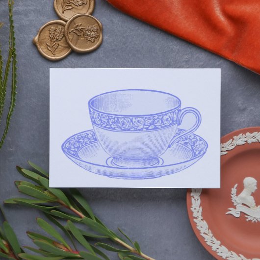 Lila Teacup Postkarte