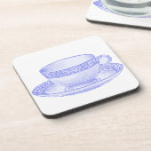 Lila Teacup Untersetzer (Linke Seite)