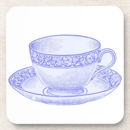 Lila Teacup Untersetzer (Vorderseite)