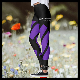 Lila Team/Club-Leggings mit Fake Shorts Leggings