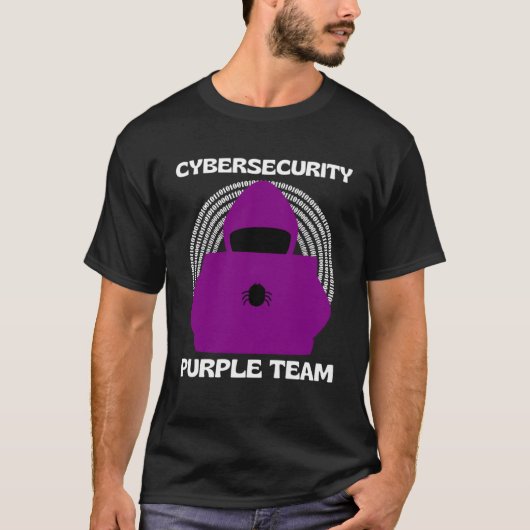 Lila Team Cybersecurity Ethischer Hacker Cyber Se T-Shirt (Vorderseite)