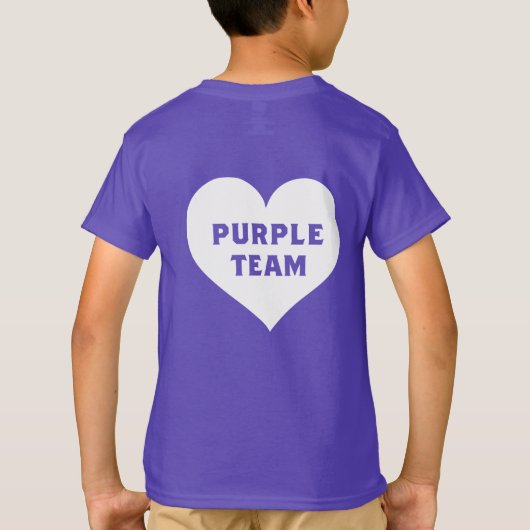 Lila Team-Shirt für den Farbkrieg T-Shirt (Rückseite)