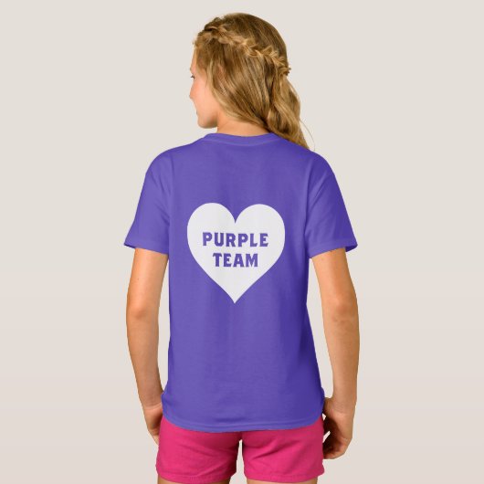 Lila Team-Shirt für den Farbkrieg T-Shirt (Schwarz voll)