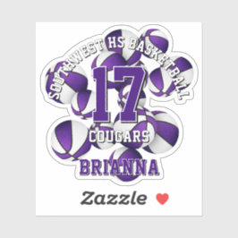 lila Teamfarben Aufkleber