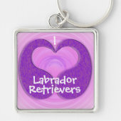 Lila Teardrop Heart Schlüsselanhänger (Vorne)