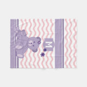 Lila Teddy Bären-Design - Eigene Anpassung Fleecedecke (Vorderseite (Horizontal))