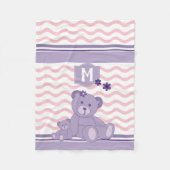 Lila Teddy Bären-Design - Eigene Anpassung Fleecedecke (Vorderseite)