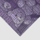 Lila Teddy Bears Best Friends Typografy Seidenpapier (Ausschnitt)