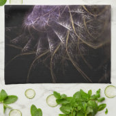 Lila Tee-Tuch des Goth Fraktal-Herz-16x24in Handtuch (Gefaltet)