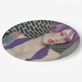 Lila Teller (Schrägansicht)