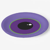 Lila Teller mit einem großen Auge (Schrägansicht)