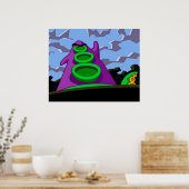 Lila Tentacle Poster (Küche)