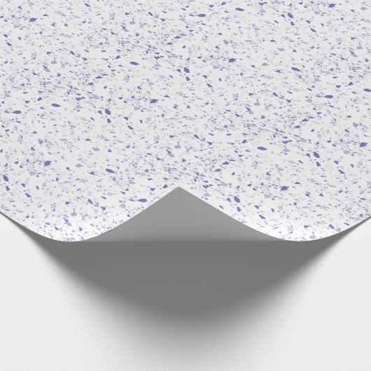 Lila Terrazzo Wrapping Paper Geschenkpapier (Ecke)