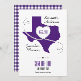 Lila Texas Curling Ribbon Save the Date