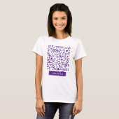 Lila Texas-Doodle-Muster T-Shirt (Vorne ganz)