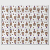 Lila Texas Graduate Armadillo Geschenkpapier (Flach)