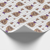 Lila Texas Graduate Armadillo Geschenkpapier (Ecke)