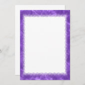 Lila Text an der Wasserfarbleiste Einladung (Vorne/Hinten)