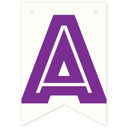 LILA TEXT & STARTEN AUF WEISSER BKGD ☆ GLÜCKLICH B WIMPELKETTE (Dritte Fahne)