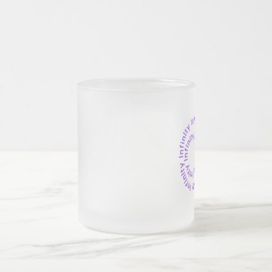 Lila Text-Unendlichkeits-Symbol-Tasse Mattglastasse (Mittel)