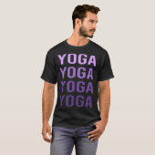 Lila-Text-Yoga T-Shirt (Vorne ganz)
