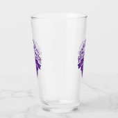 Lila Textbier macht mich immer glücklich Glas (Rechts)