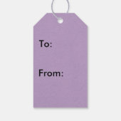 Lila Textur Geschenkanhänger (Rückseite)