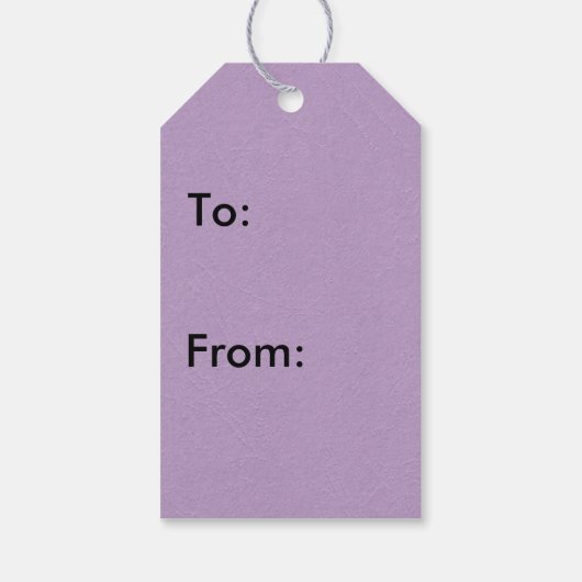 Lila Textur Geschenkanhänger (Rückseite)