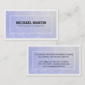 Lila Textur / Grenze Visitenkarte (Vorne/Hinten)