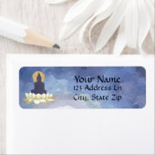 Lila thailändische Buddha-Rücksendeadressen-Aufkle (Insitu)