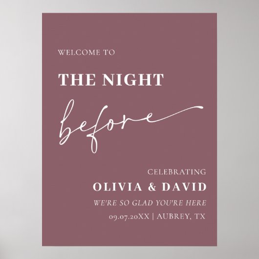 Lila The Night Before Probe Dinner Poster (Vorne)